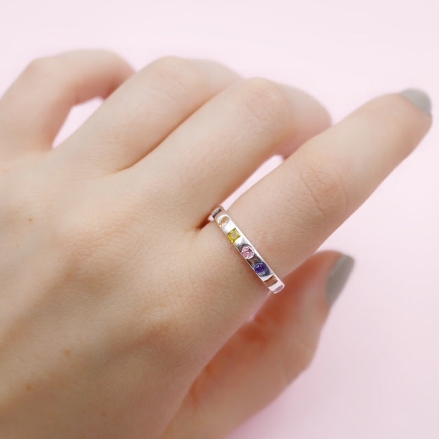 Argolla de Plata Circones Pasteles