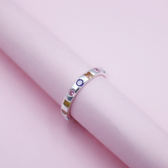 Argolla de Plata Circones Pasteles