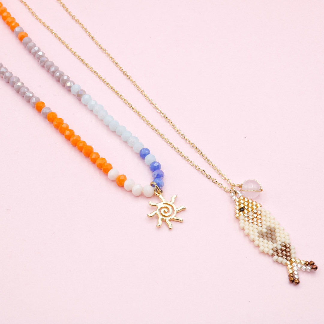 Set de Dos Collares Amanecer Marino