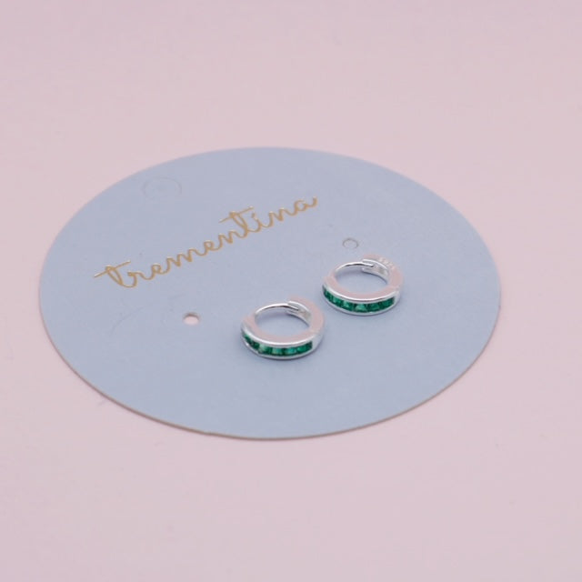 Tiny Hoops Circón Verde