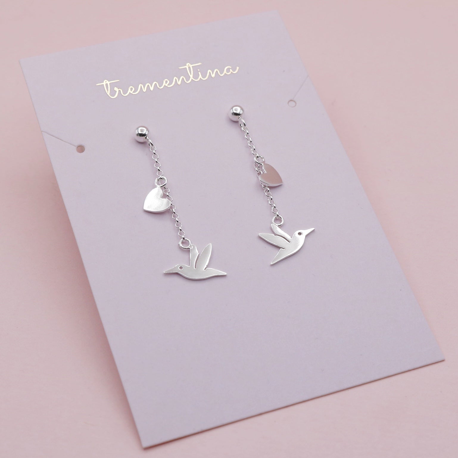 Aretes Hilo en Plata Golondrina