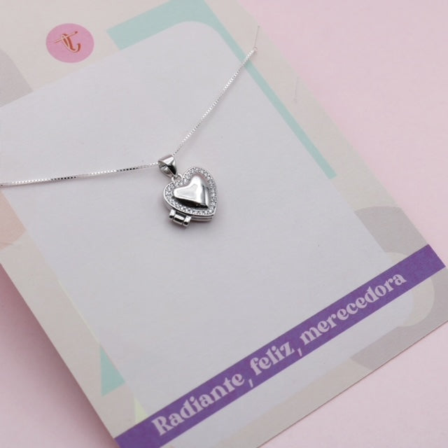 Collar En Plata Corazón Pequeño