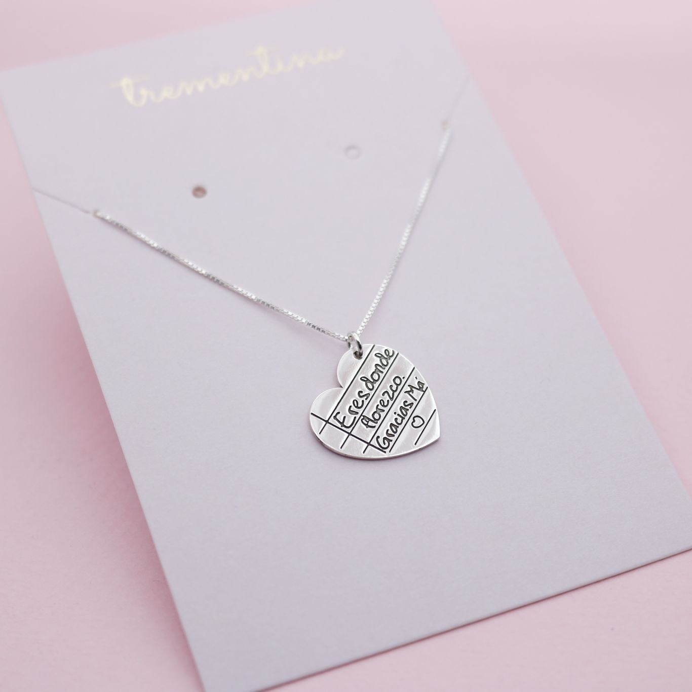 Collar en Plata Eres Donde Florezco