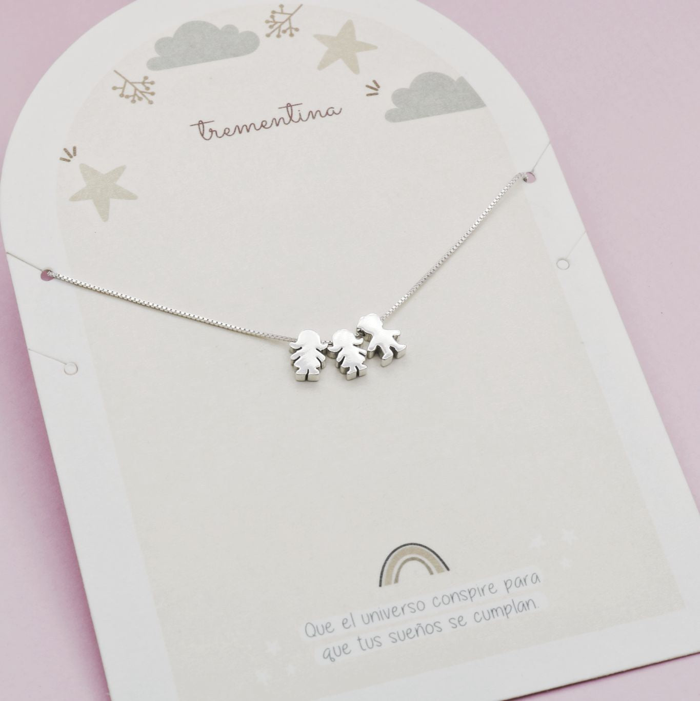 Collar en Plata 3 Hijos