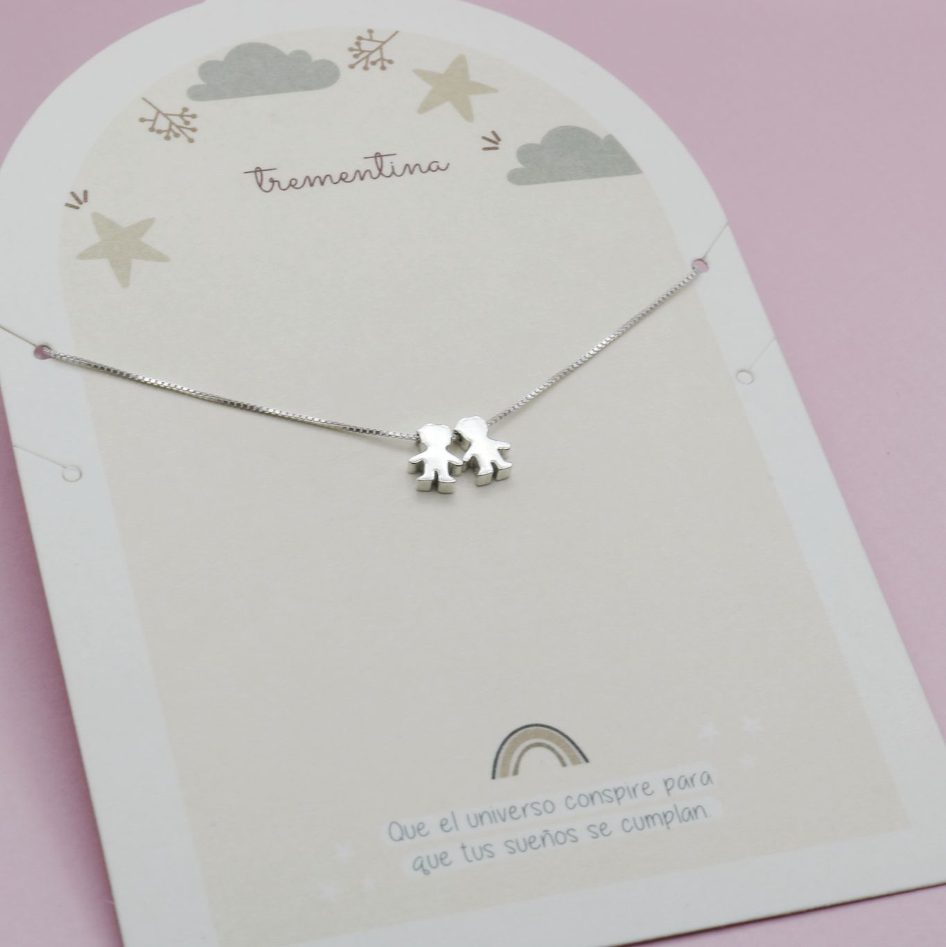 Collar en Plata 2 Hijos