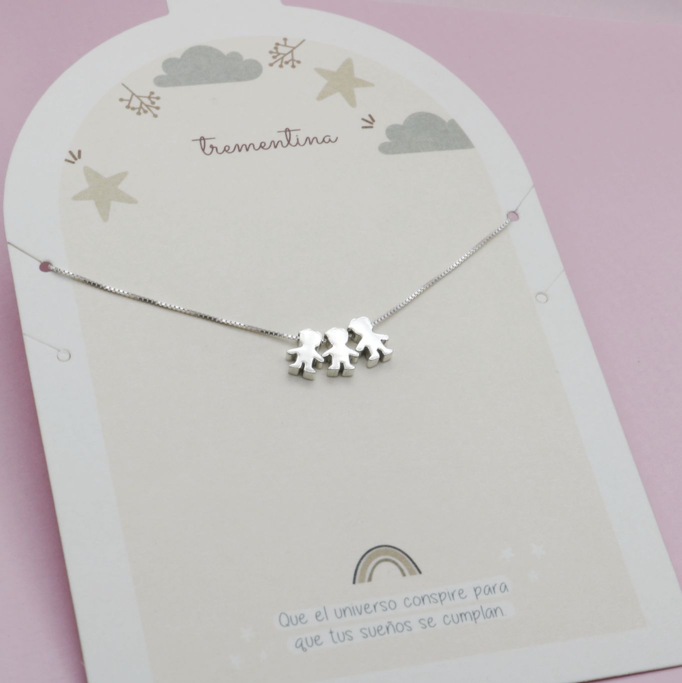 Collar en Plata 3 Hijos