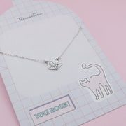 Collar de Plata Zorrito en Origami