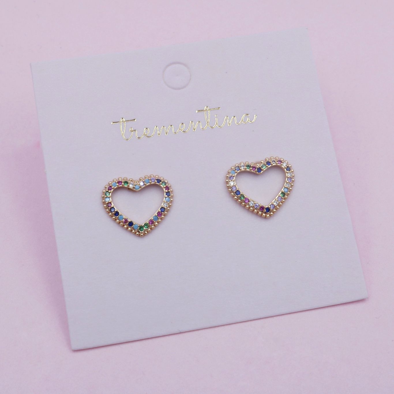 Topos Dorados Silueta Corazón