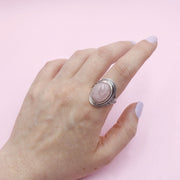Anillo de Plata Corazón de Rosa