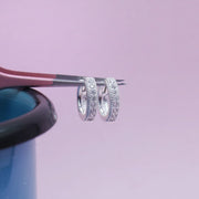 Candongas de Plata Crystal Bold