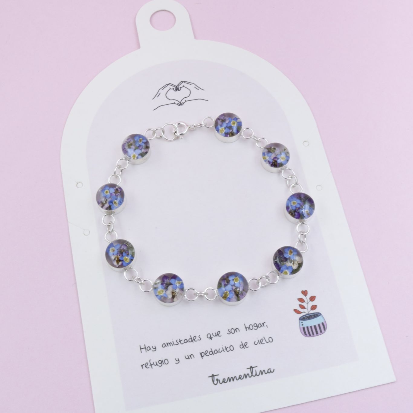 Pulsera Jardín Azul Encapsulado