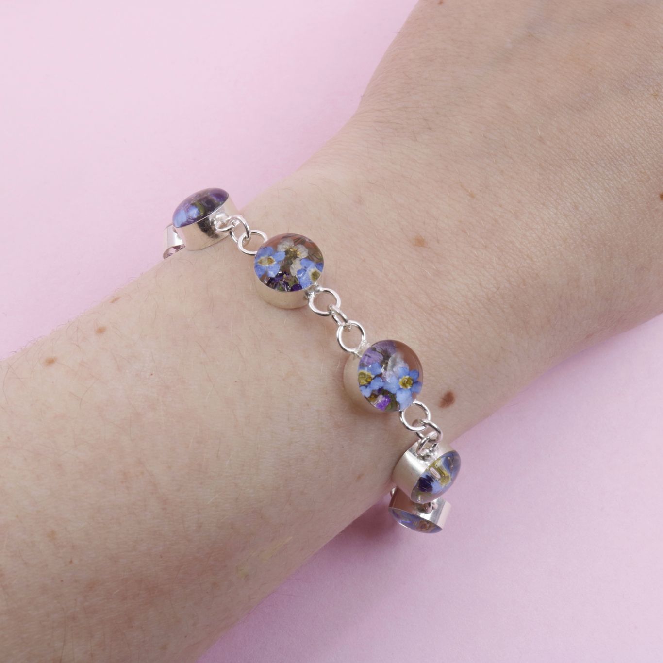 Pulsera Jardín Azul Encapsulado