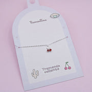 Pulsera en Plata Cherry Glow