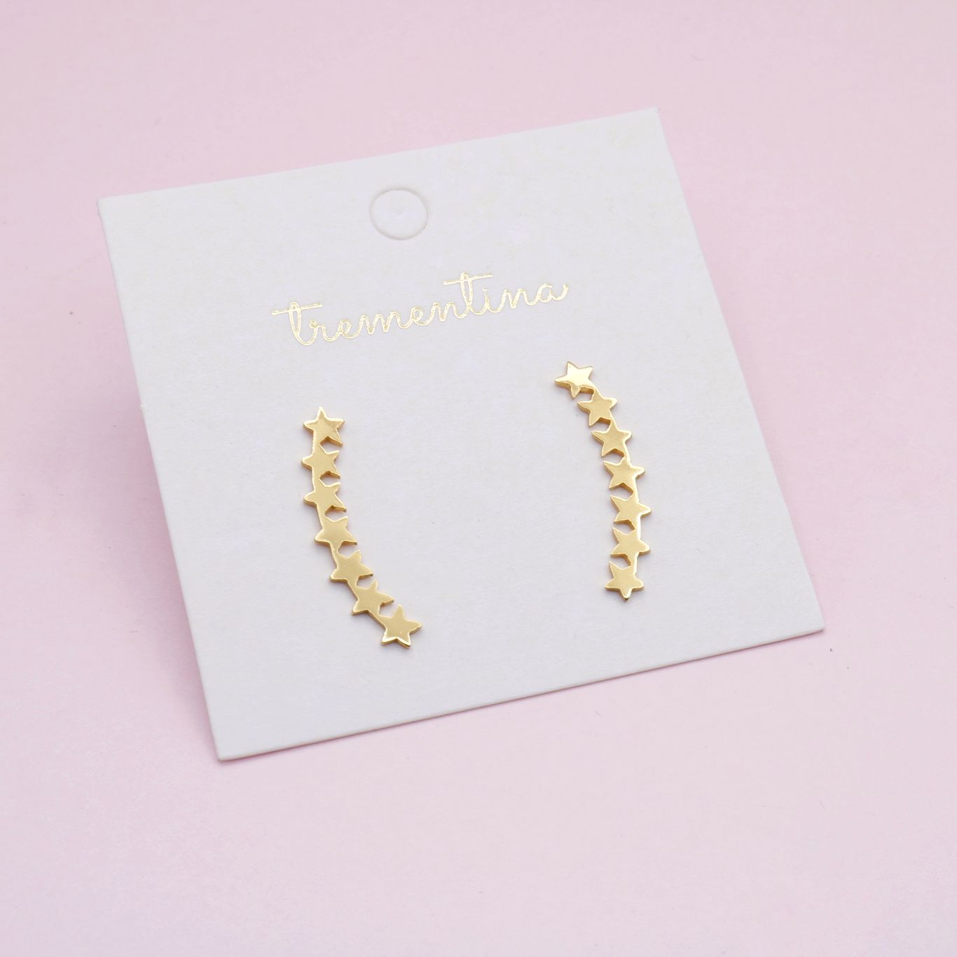 Ear Climbers Golden Stars