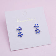 Topos de Plata Flores Azules