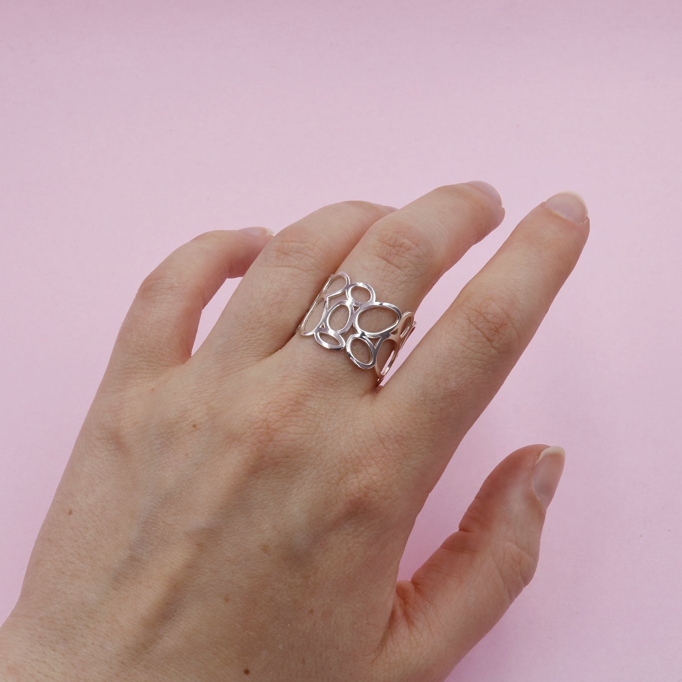 Anillo Óvalos en Plata