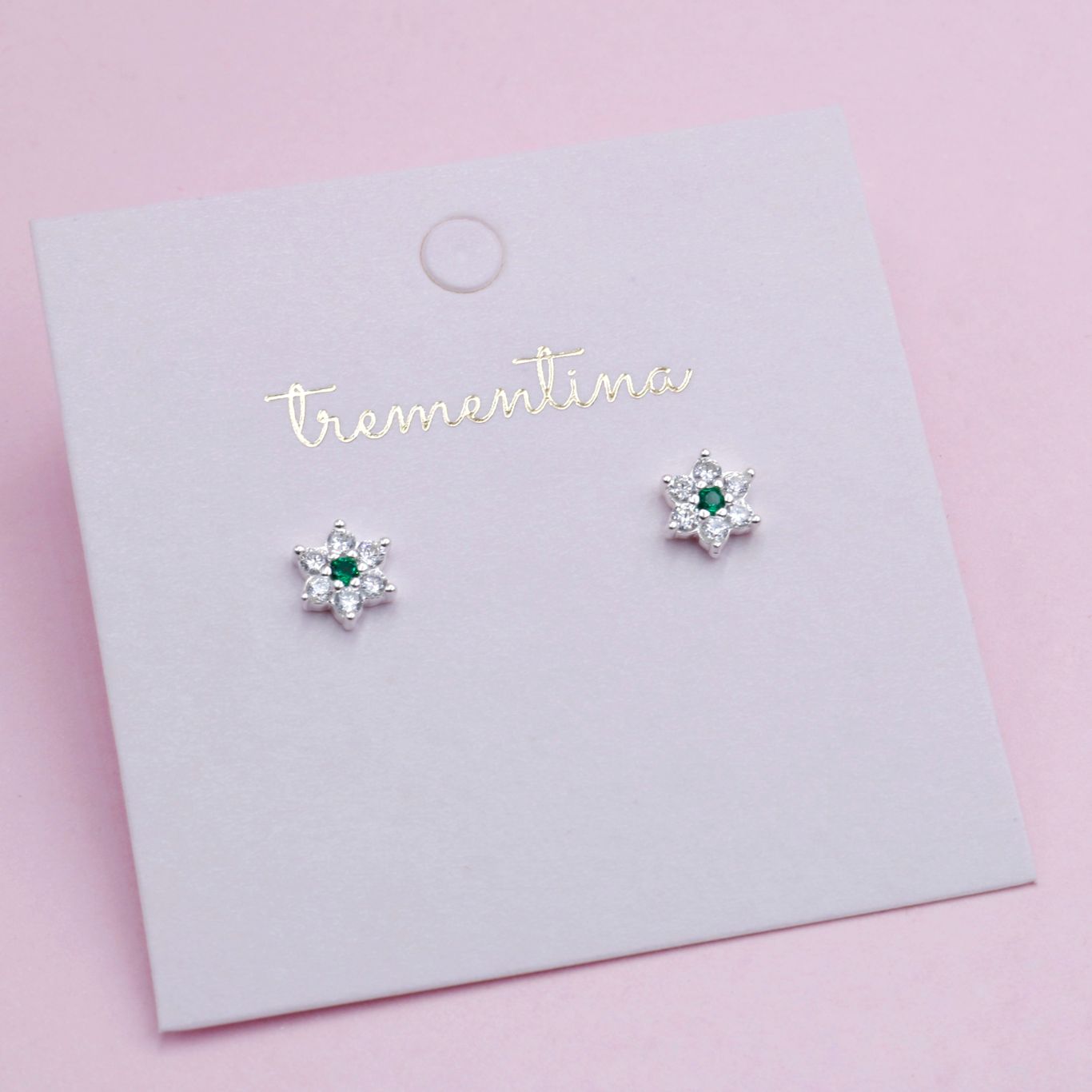 Topos de Plata Flor con Mini Circones