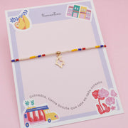 Pulsera Ajustable Colombia con Dije Dorado Silueta