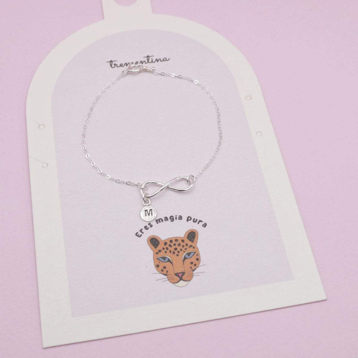 Pulsera en Plata Letra Infinito