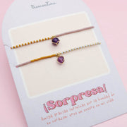 Pulseras Pareja  Amatista Mostacilla