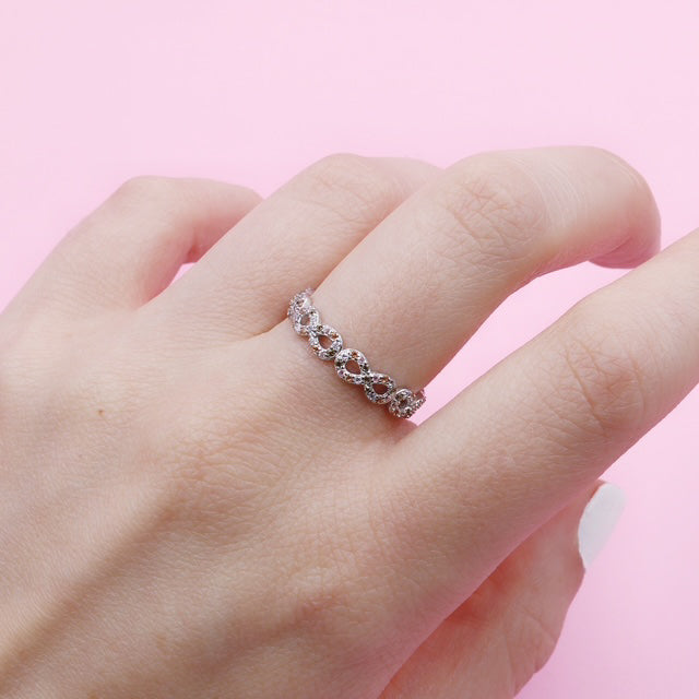Anillo en Plata Infinitos Brillante