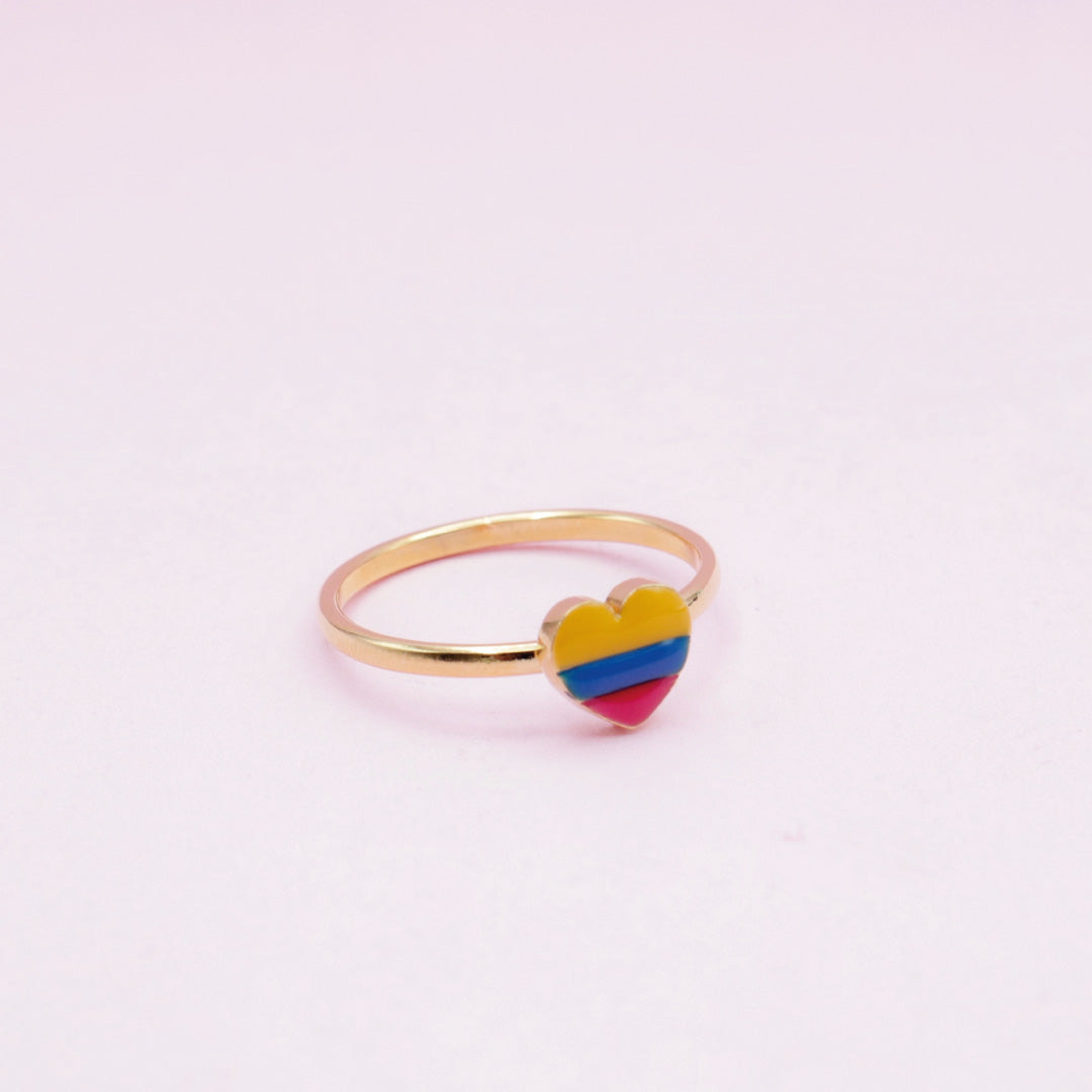 Anillo Dorado Corazón de Colombia