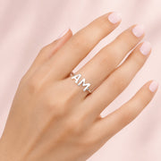 Anillo Personalizado con Dos Iniciales en Plata 925