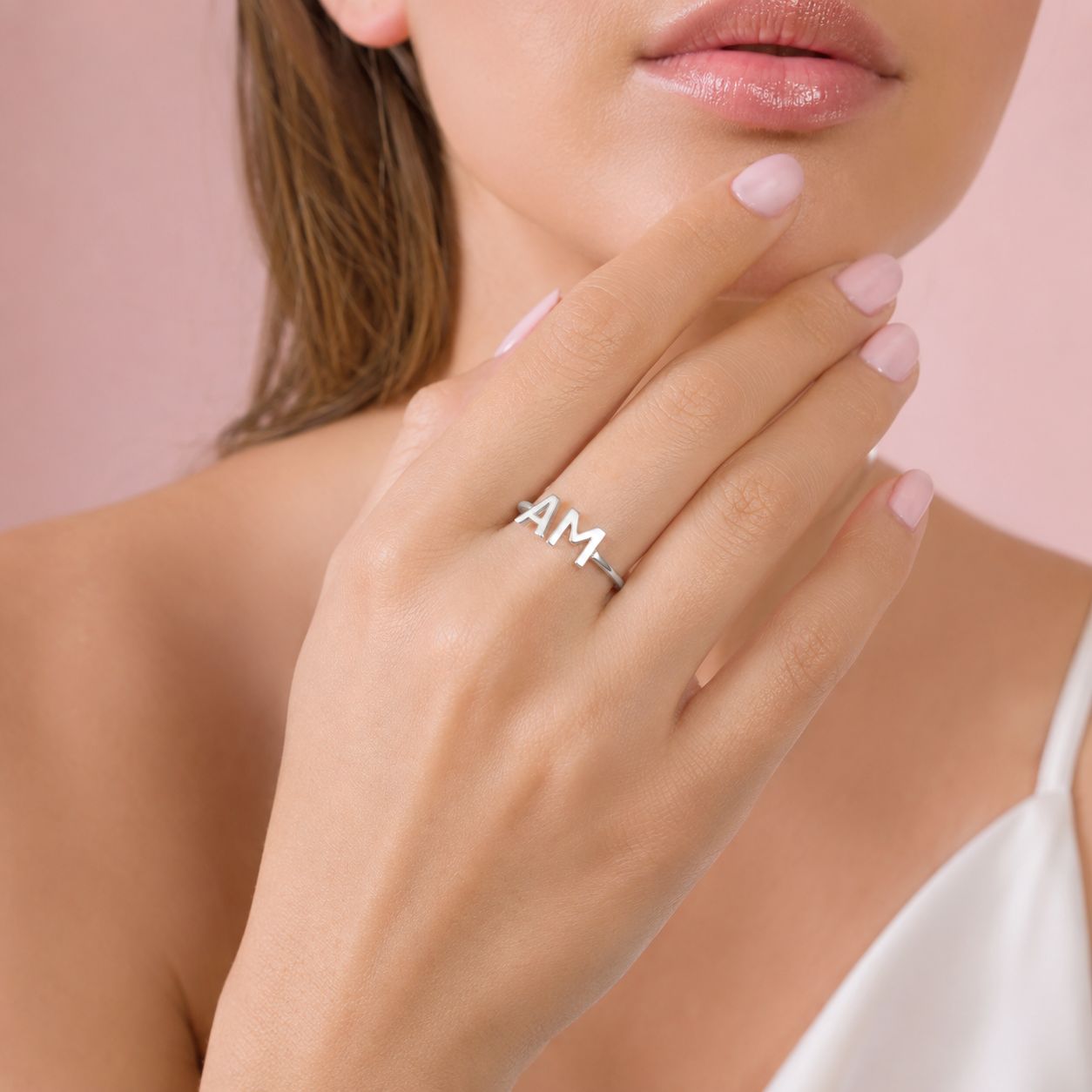 Anillo Personalizado con Dos Iniciales en Plata 925