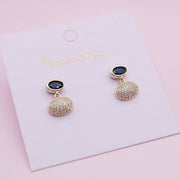 Aretes Dorados Eclipse Azul
