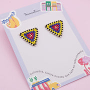 Aretes Tejidos Triángulo Colombia