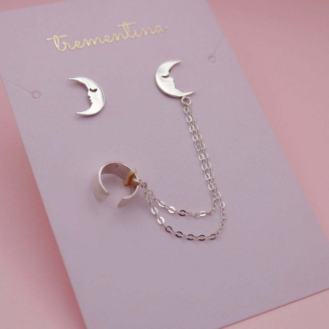 Earcuff en Plata Luna Encanto de Sirena