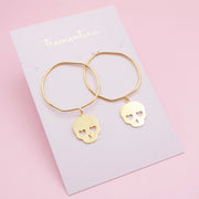 Aretes Dorados Skull Pops