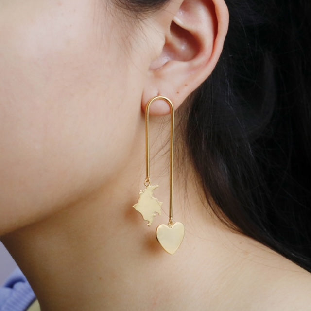 Aretes Colombia Corazón
