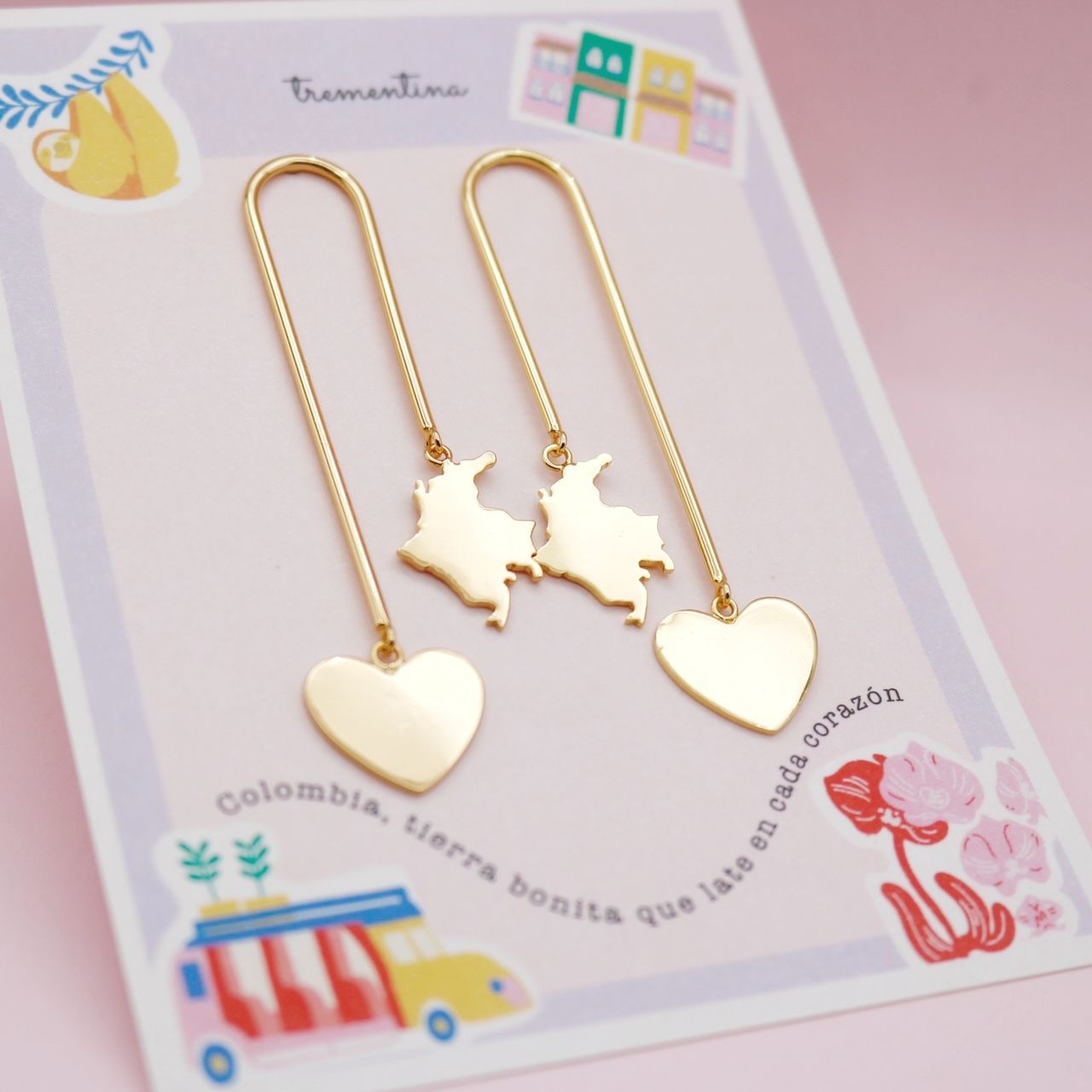 Aretes Colombia Corazón