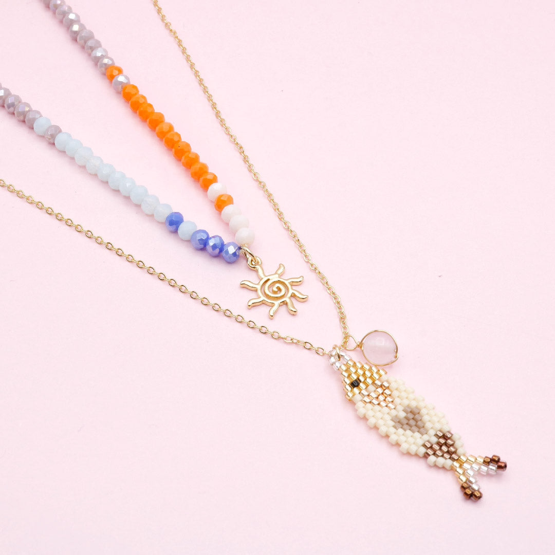 Set de Dos Collares Amanecer Marino