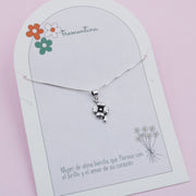 Collar Trébol de la Suerte en Plata