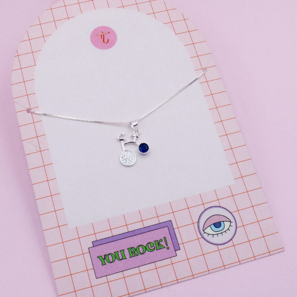 Collar de Plata Bici con Circones