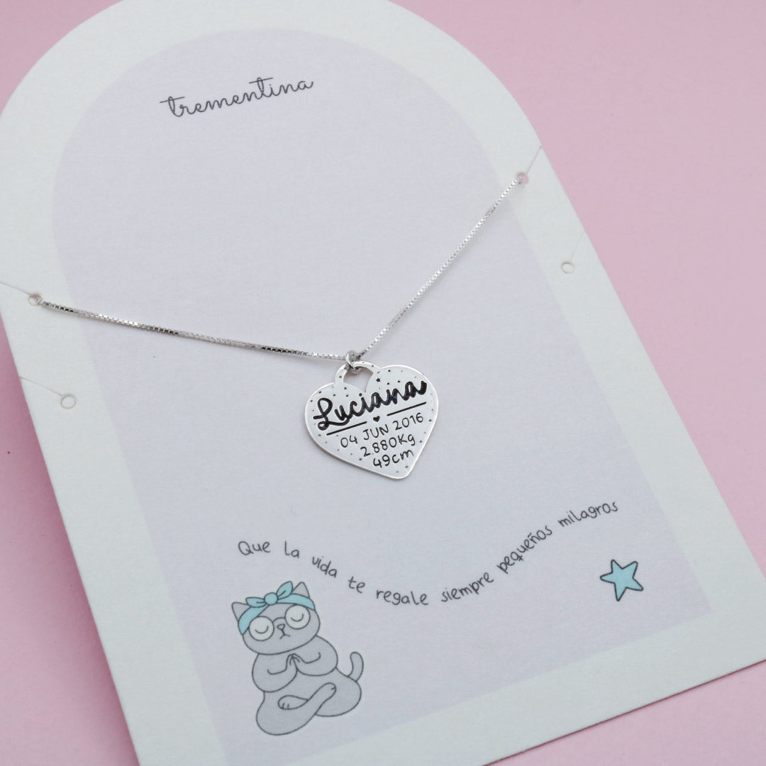 Collar en Plata Mi Primer Latido