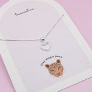 Collar Corazón con Circones en Plata