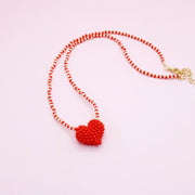Collar Miyuki Corazón Rojo
