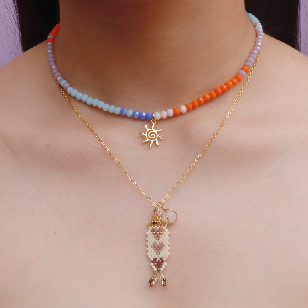 Set de Dos Collares Amanecer Marino