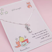 Collar de Plata "El Principito" y Cuarzo Rosa