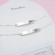 Set de Dos Pulseras en Plata Día y Noche