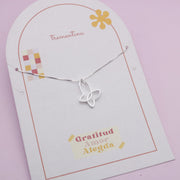 Collar en Plata Mariposa Brillante