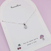 Collar en Plata Corazón de Cristal