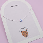 Collar Ojo Turco en Plata Azul