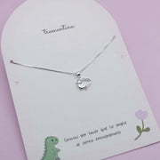 Collar Perezoso Corazón Arcoíris en Plata