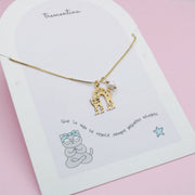 Collar Dorado Gatico Mago Inspira