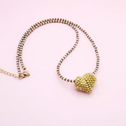 Collar Miyuki Corazón Dorado