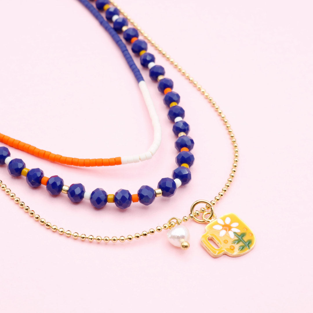 Collar Triple Amuleto Floral